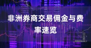 非洲券商交易佣金与费率速览