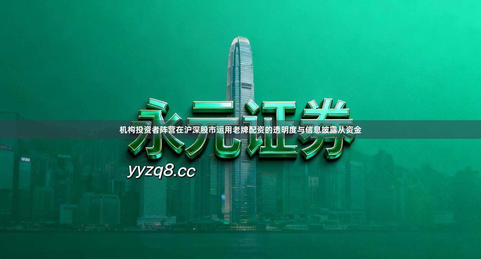机构投资者阵营在沪深股市运用老牌配资的透明度与信息披露从资金